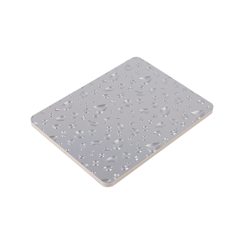 5 mm/8 mm PVC Wood Fineer Wandpaneel - Metalen serie water -ripple ontwerpdecoratie